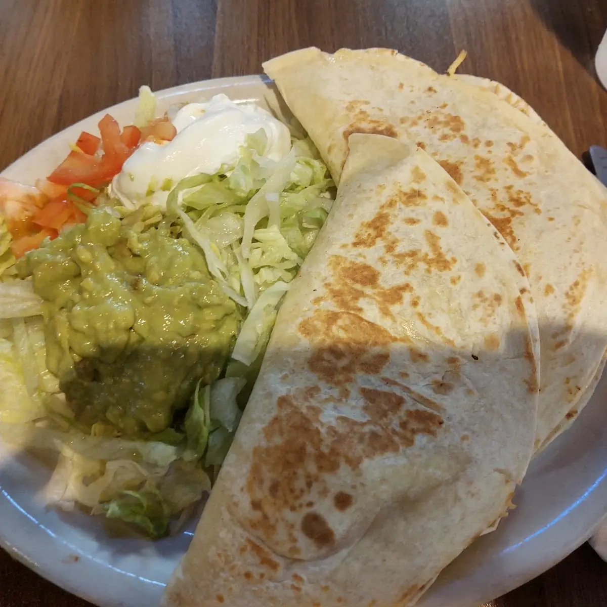 Quesadillas & Guacamole Salad