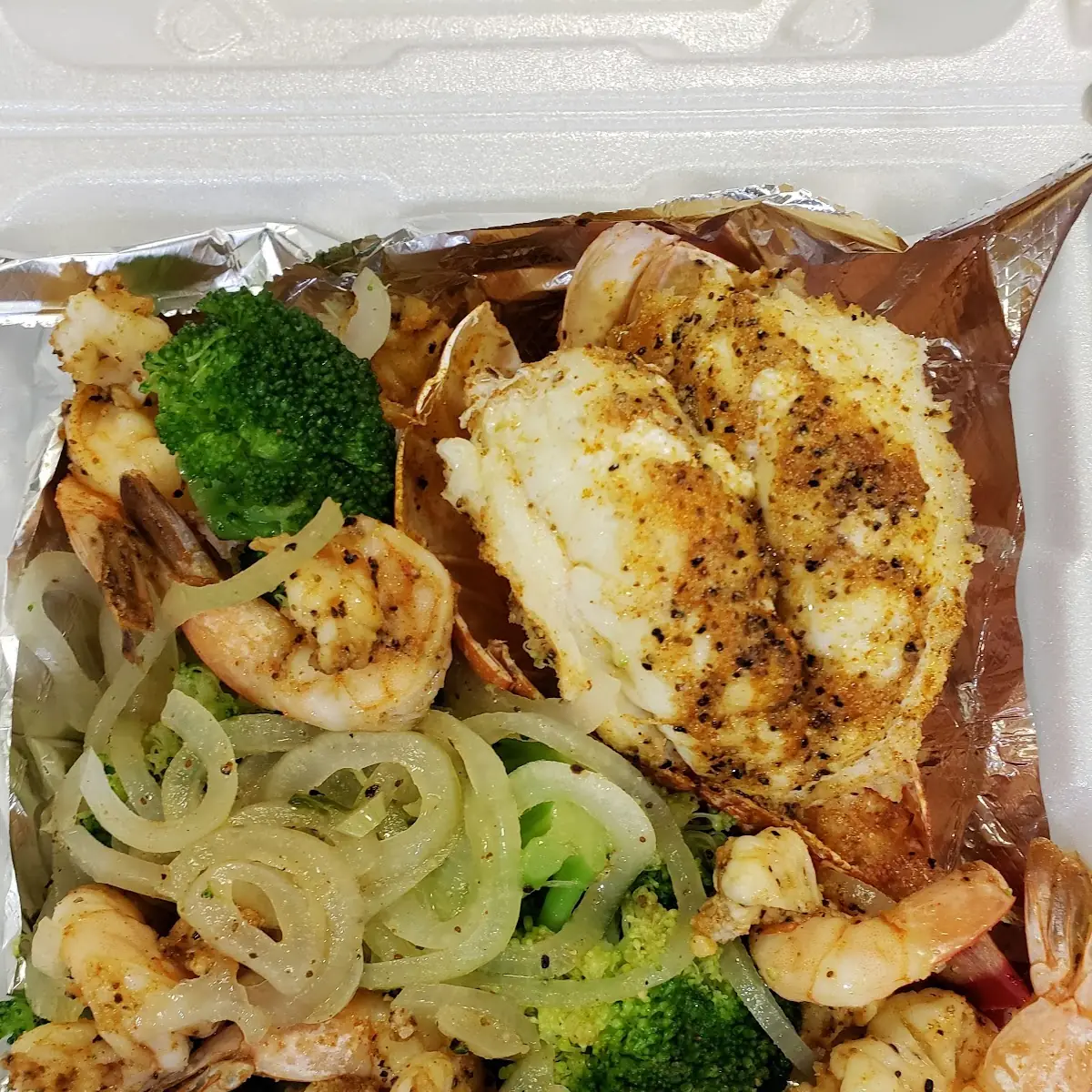 Veggie Medley with Lobster Tail