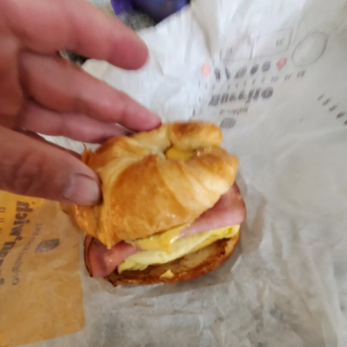 Ham Egg and Cheese Croissant