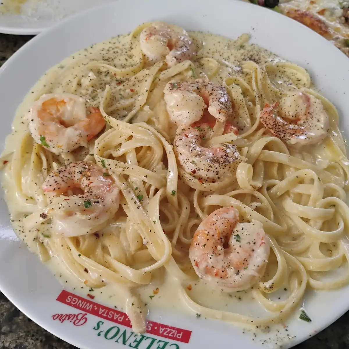 Fettuccine Alfredo with Shrimp