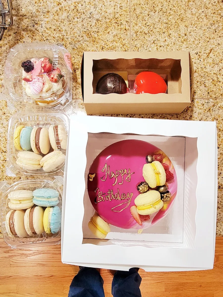 Macarons and Birthday Cake