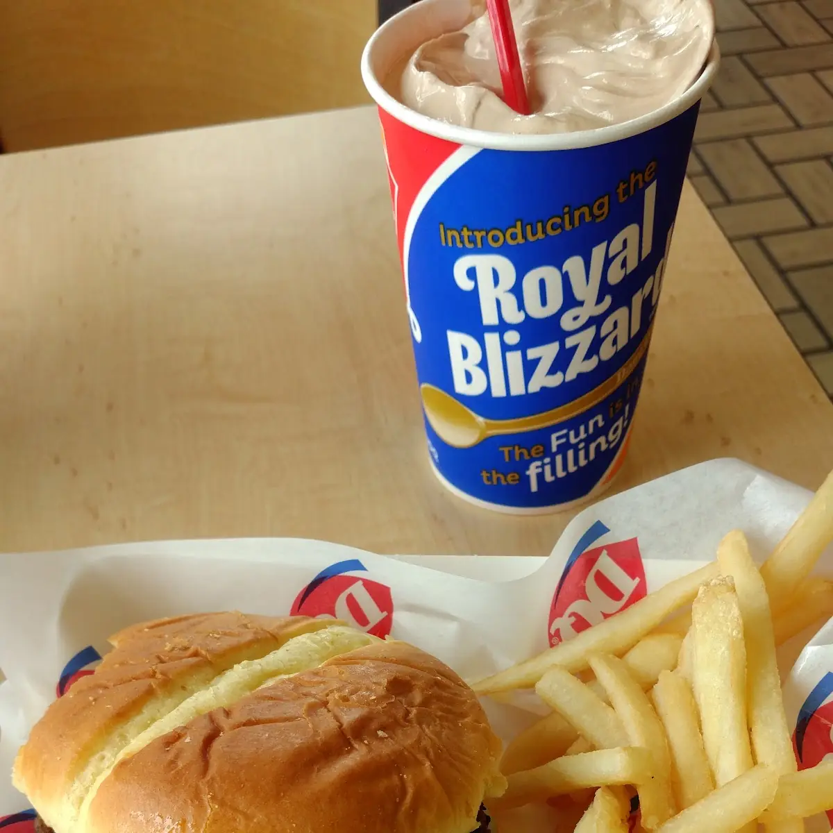 Double Cheeseburger Combo w Cookie Dough Blizzard