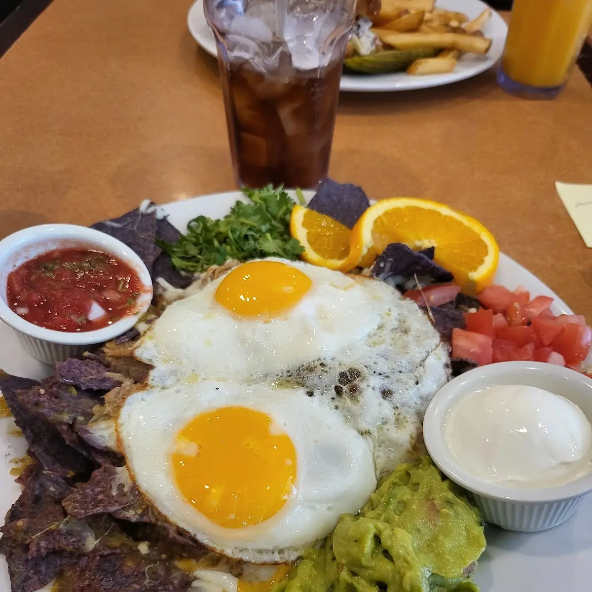 Chicken Chilaquiles Con Huevos