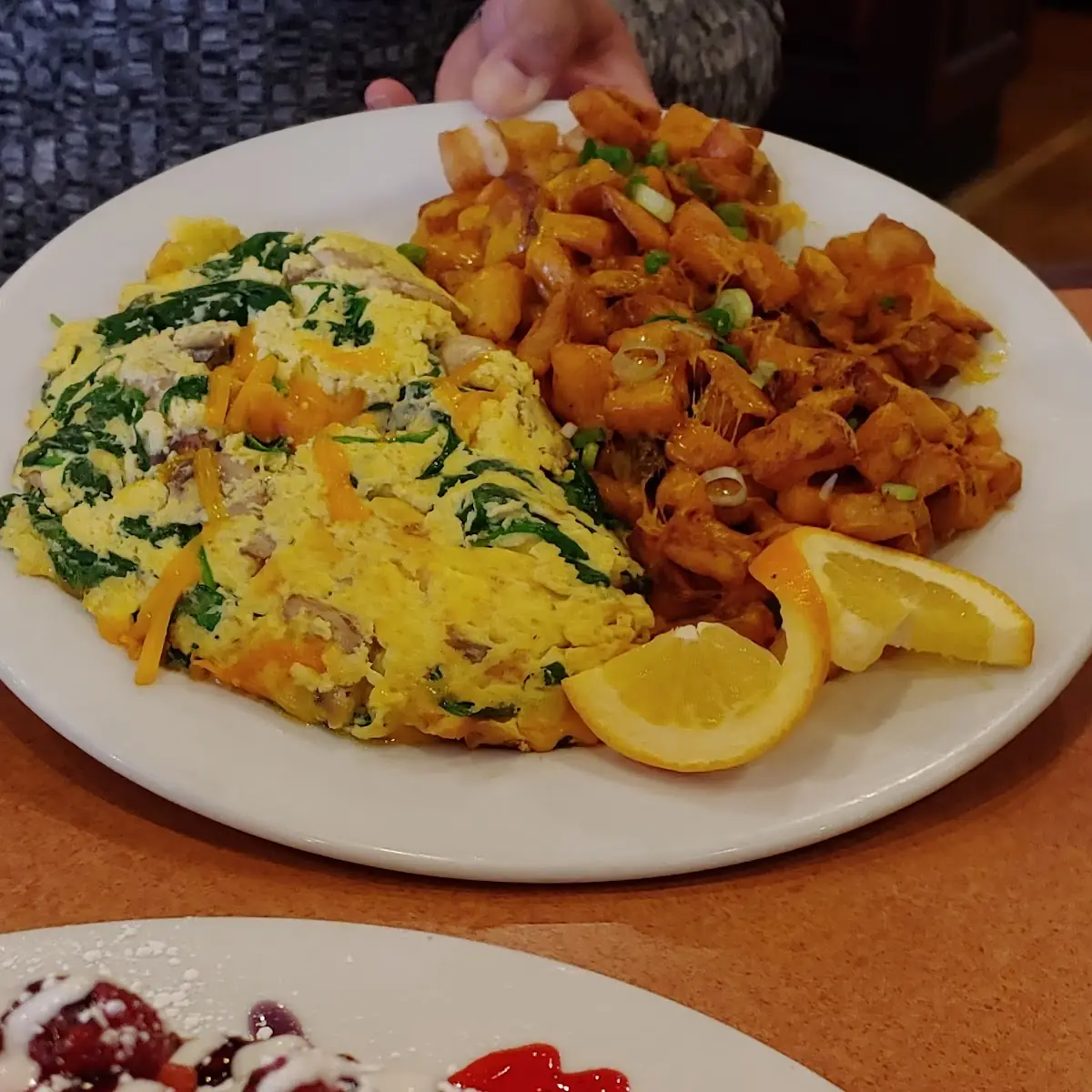 Spinach Mushroom Omelette