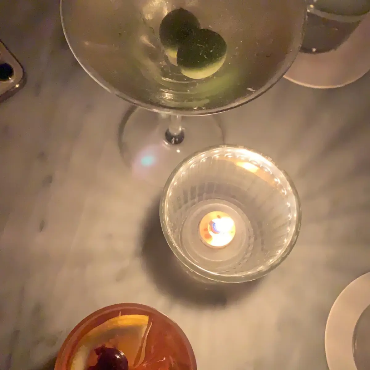 Dirty Martini and Old Fashioned