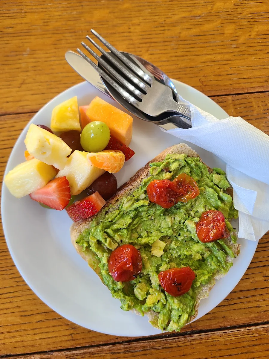 Avocado Toast with Fresh Fruit
