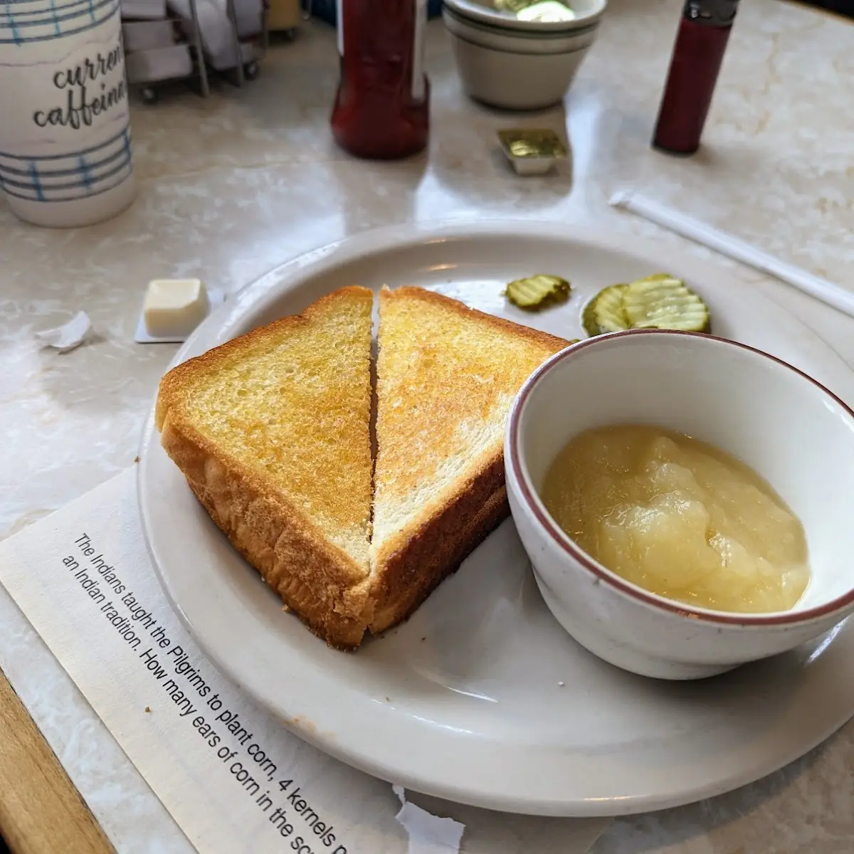 Grilled Cheese Sandwich & Apple Sauce