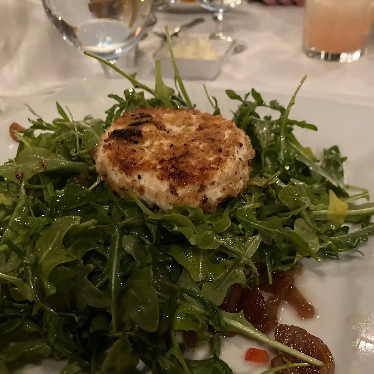 Arugula and Warm Goat Cheese Salad