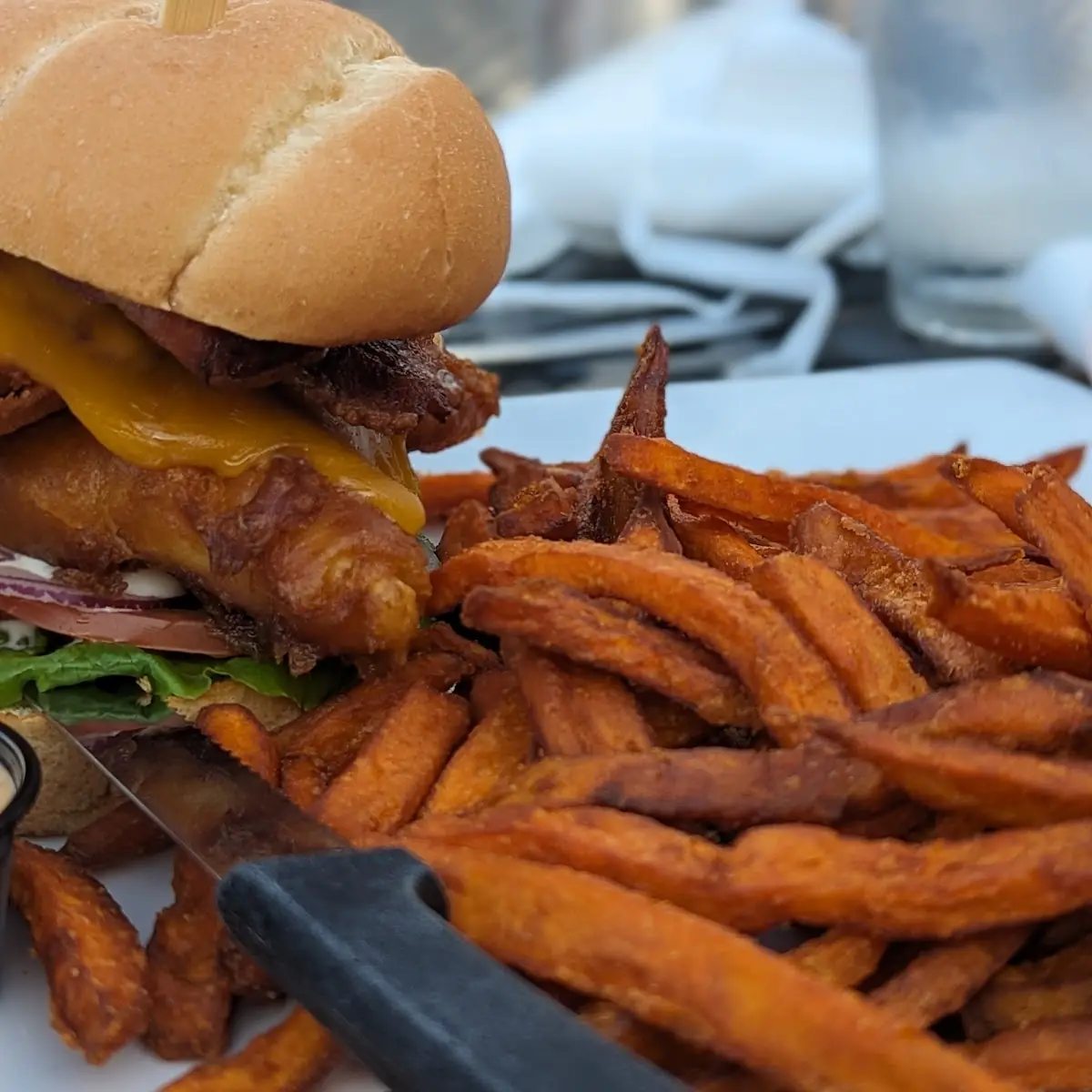 Beer Battered Pacific Cod Burger