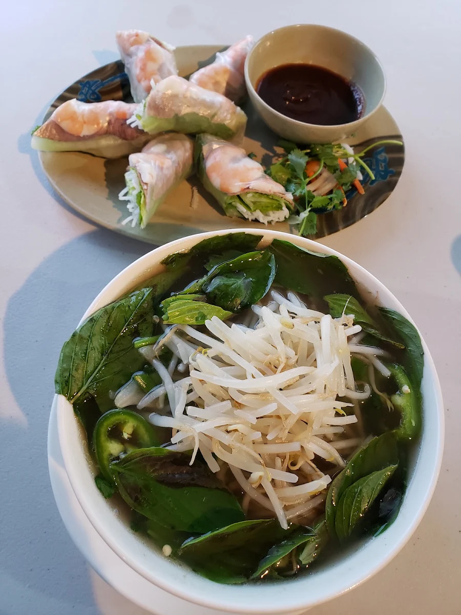 Beef Pho & Shrimp Spring Rolls