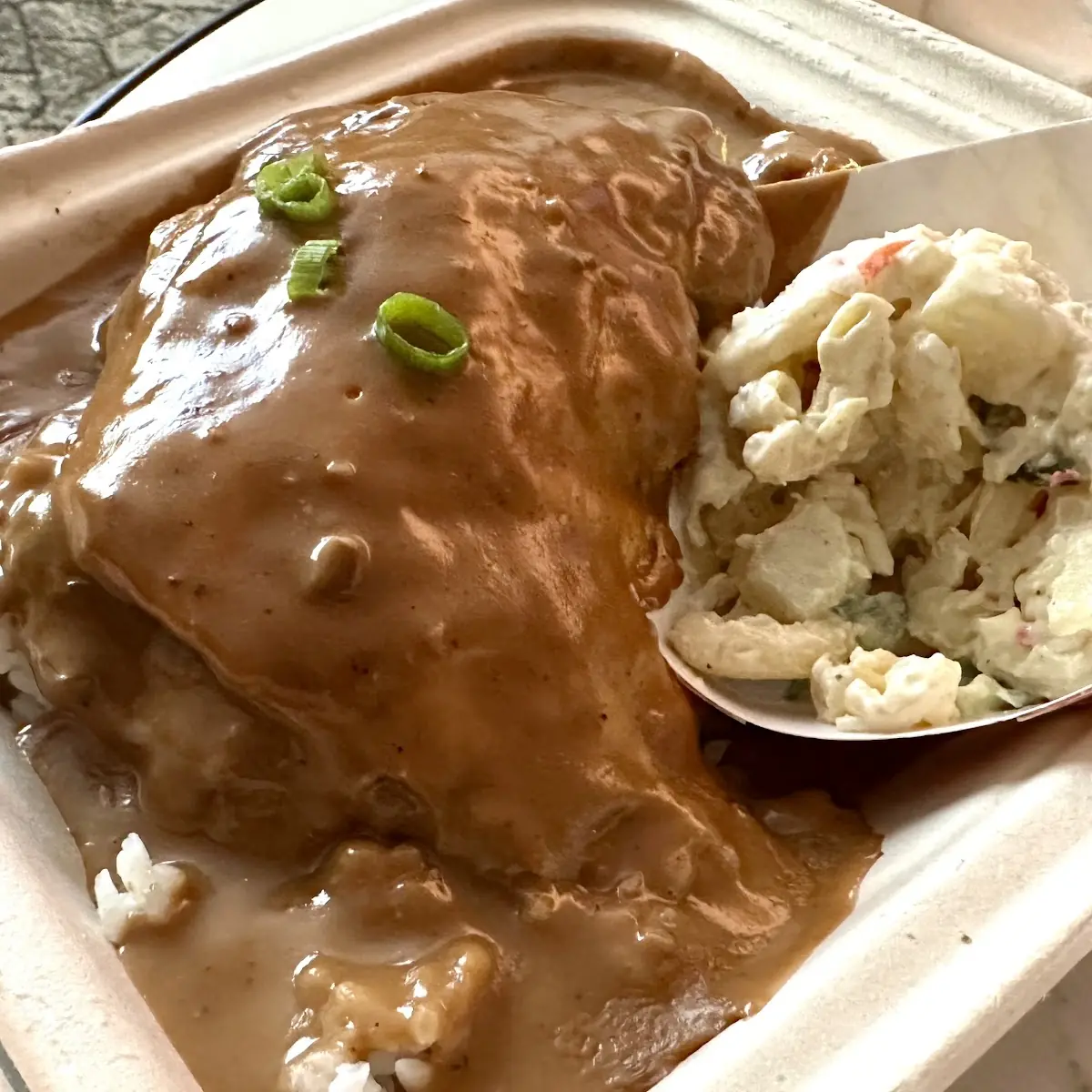 Loco Moco with Mac Salad