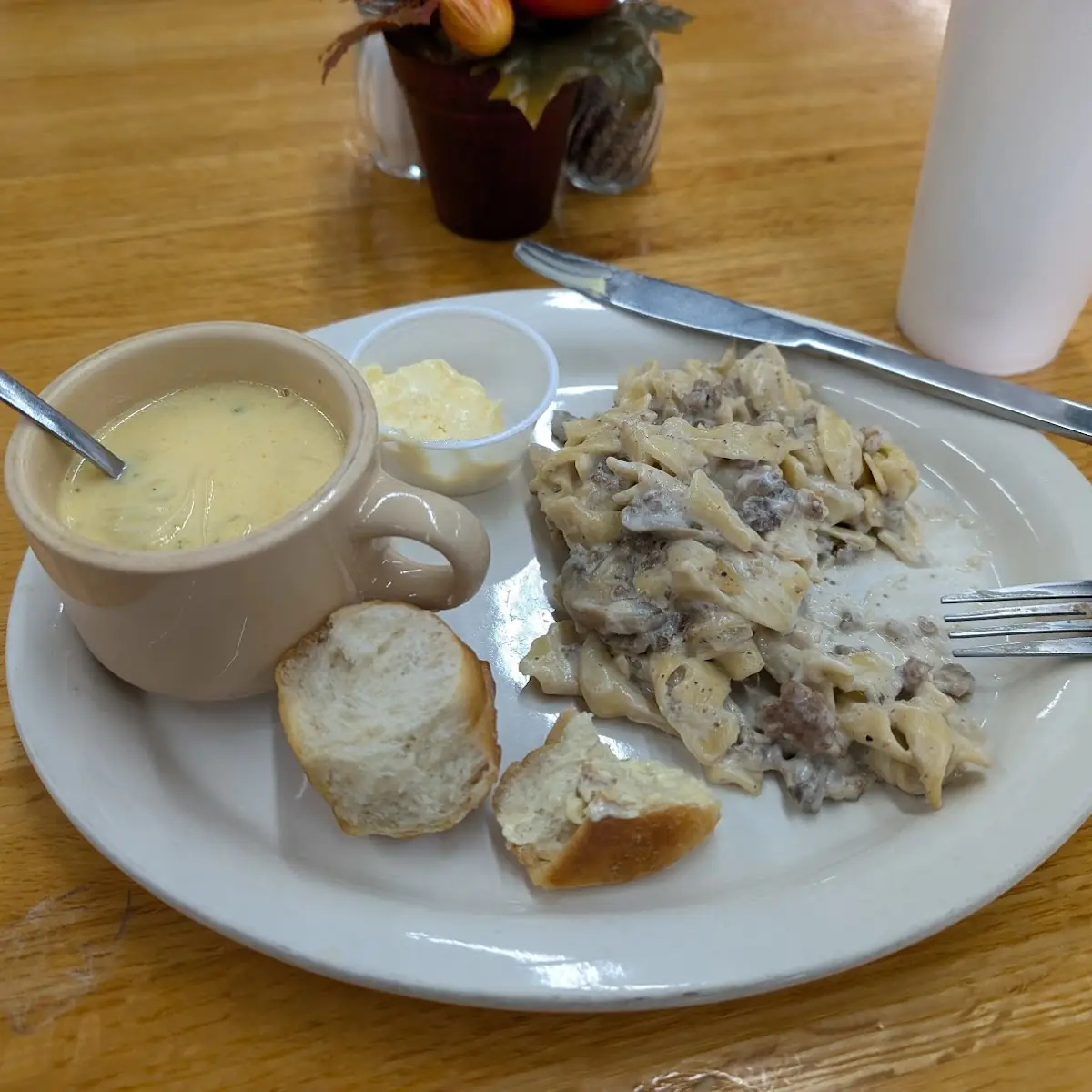 Beef Stroganoff with Broccoli Cheese Soup