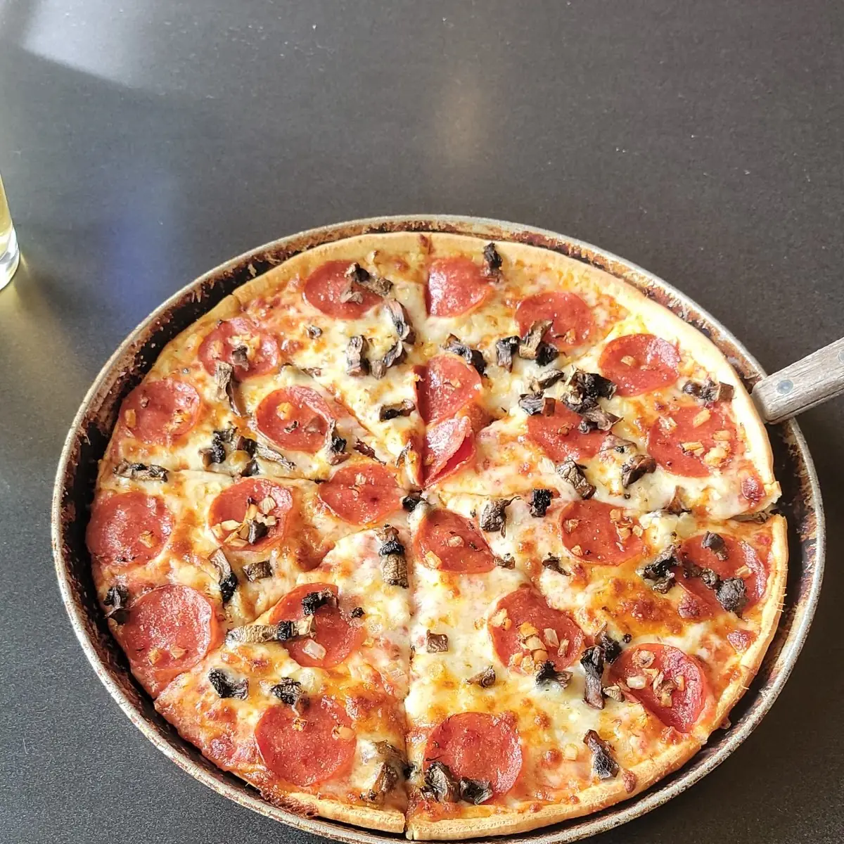 Personal Pepperoni Pizza with Shrooms & Onions