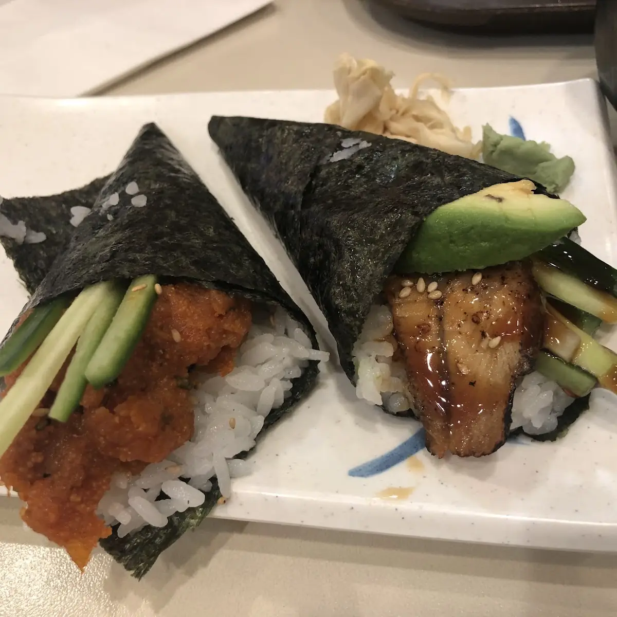 Unagi & Avocado Hand Roll