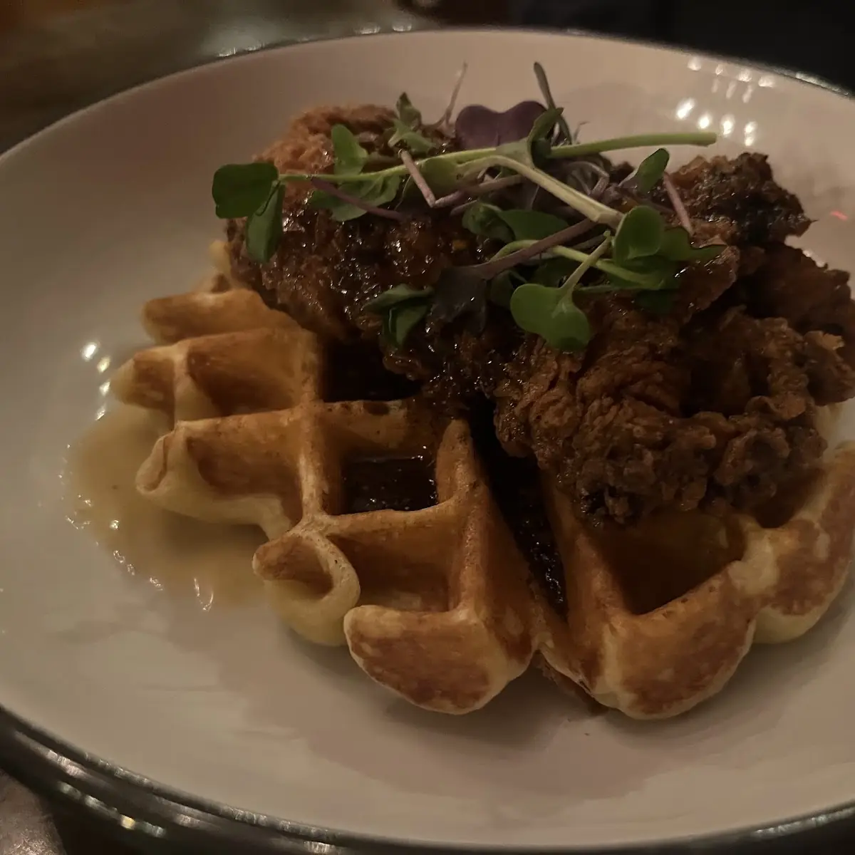Fried Chicken Confit and Waffle