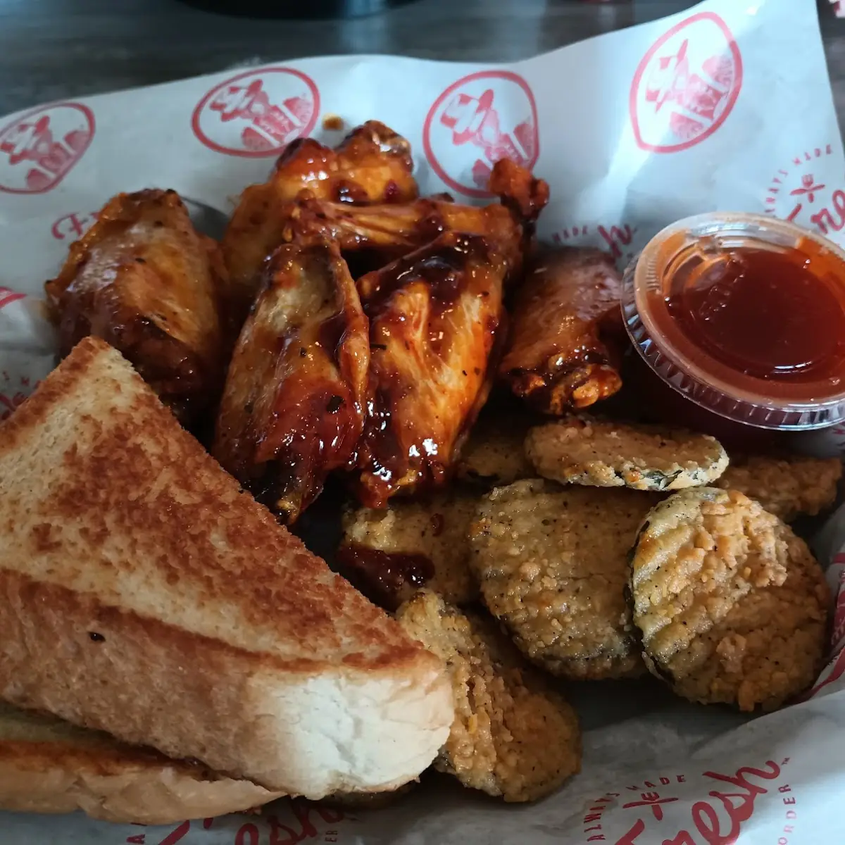 Chicken Wings and Fried Pickles