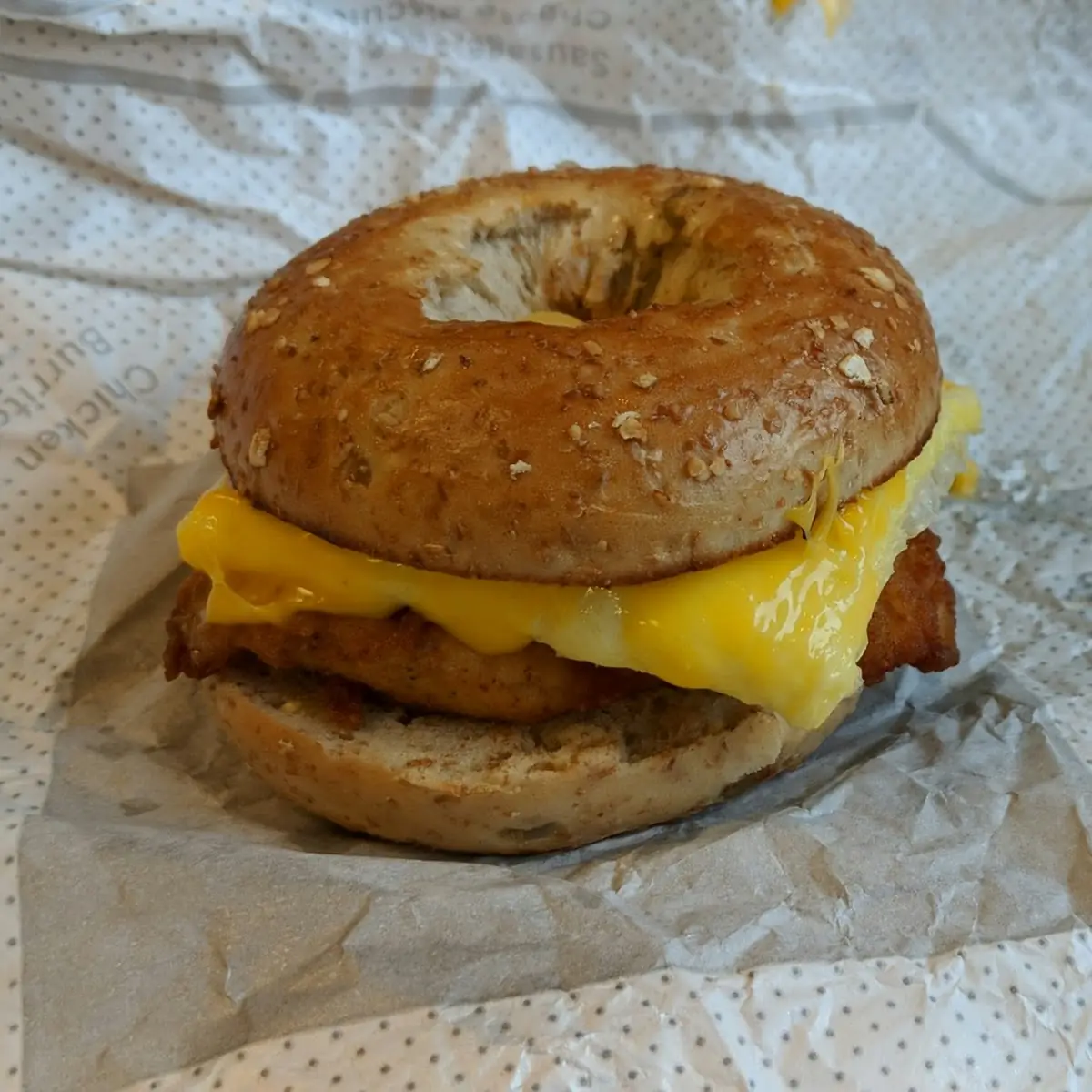 Chicken Egg and Cheese Bagel