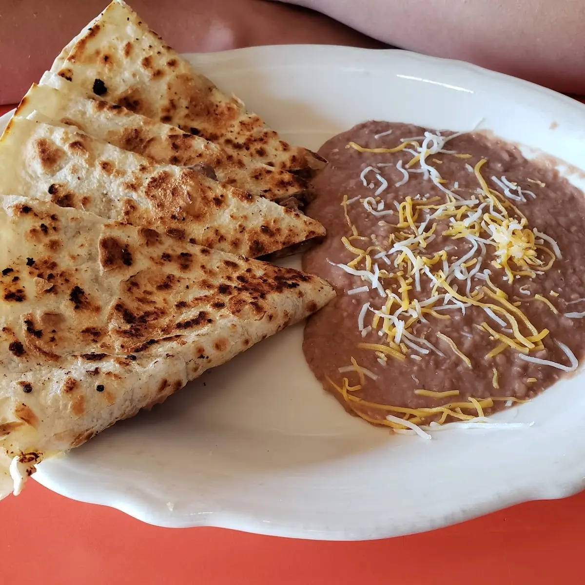 Tortilla and Refried Beans