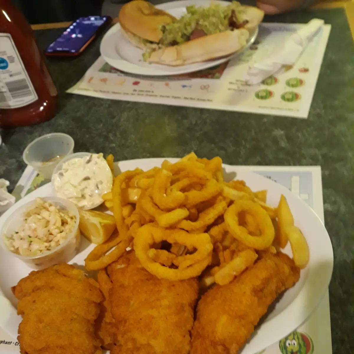 Fish & Chips with Onion Rings