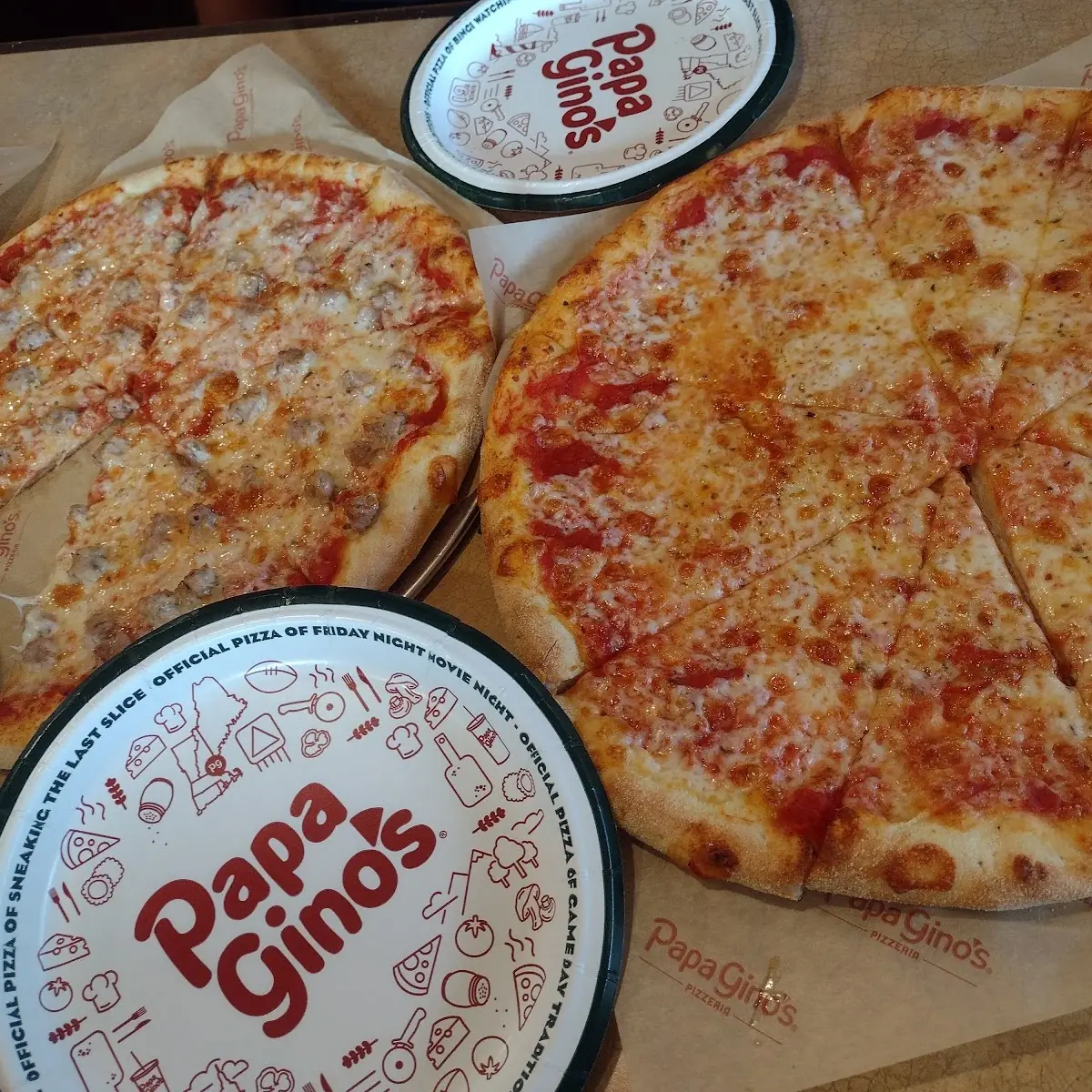 Sausage Pizza Cheese Pizza
