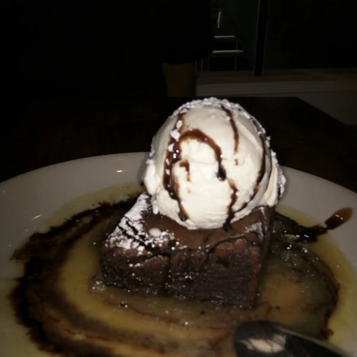 Brownie with Vanilla Ice Cream
