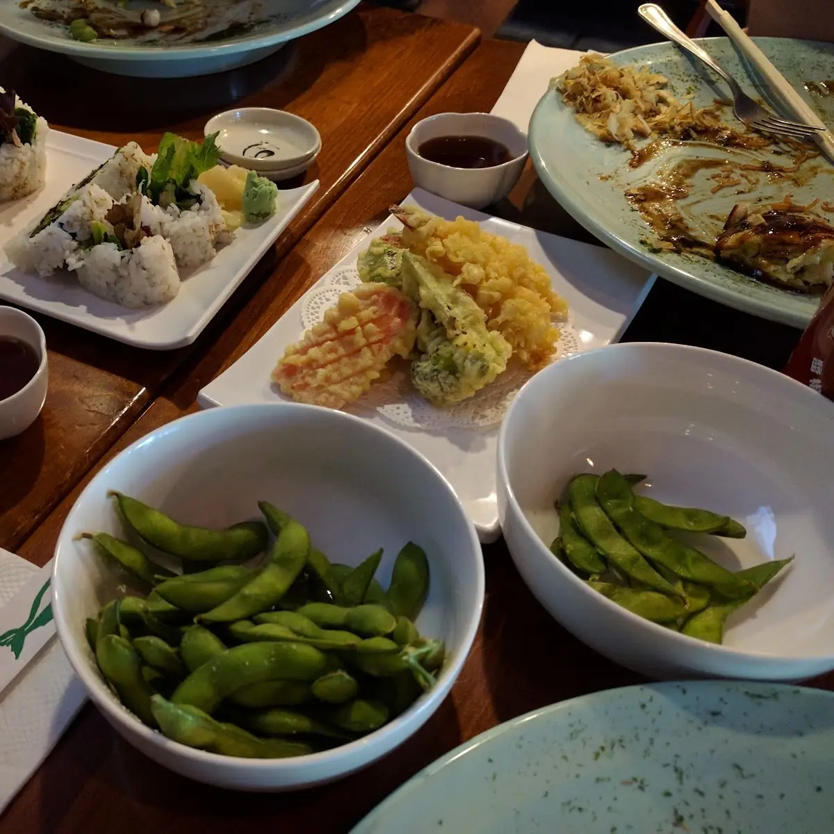 Vegetable Tempura and Edamame