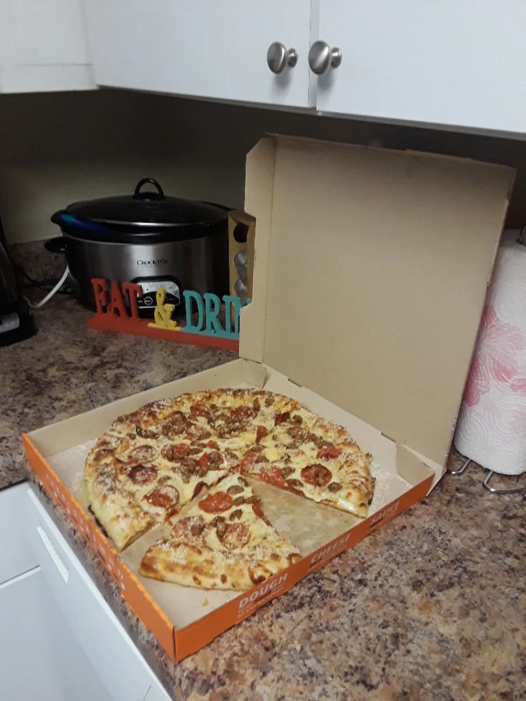 Three Meat Pizza w Stuffed Crust
