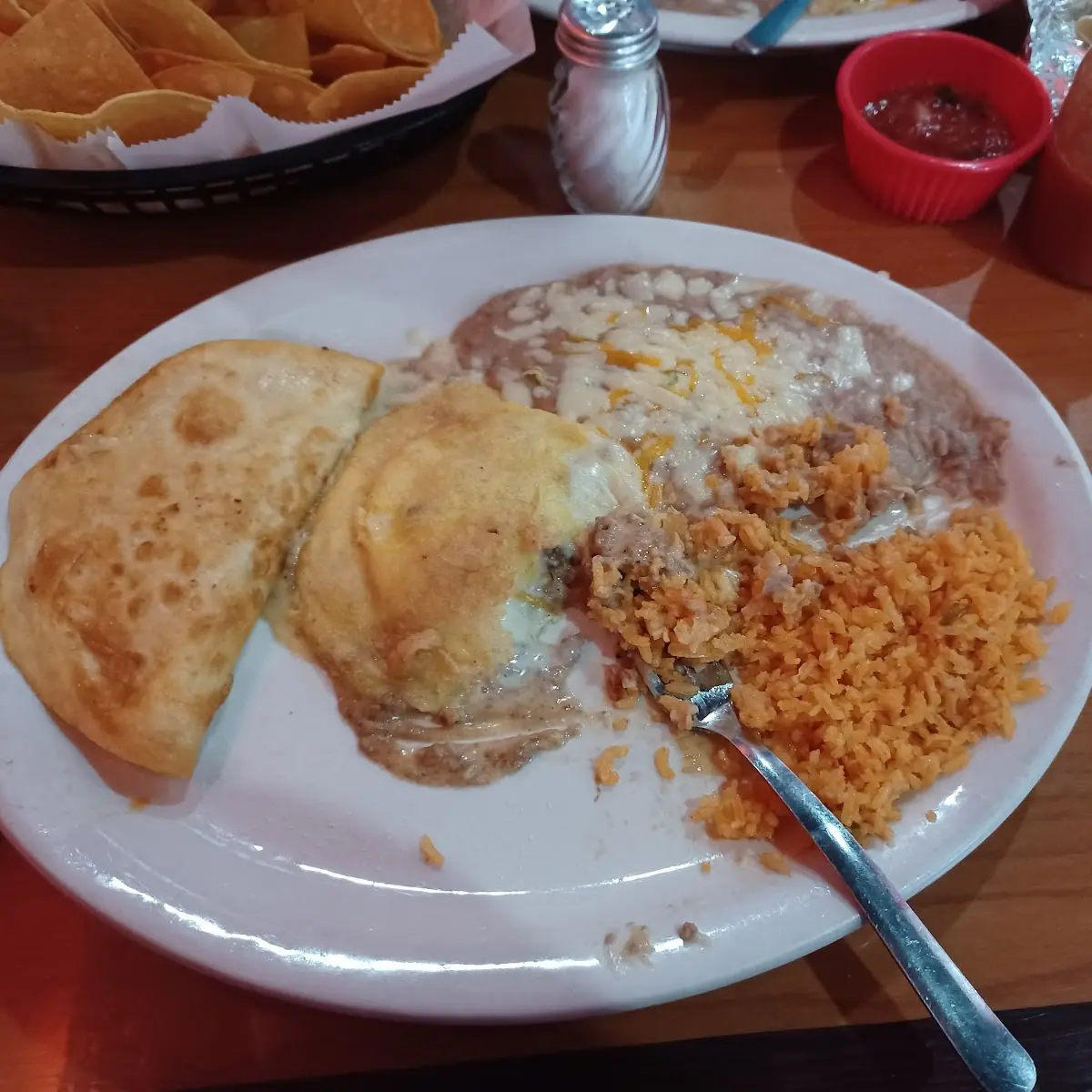 Cheese Quesadilla and Rice