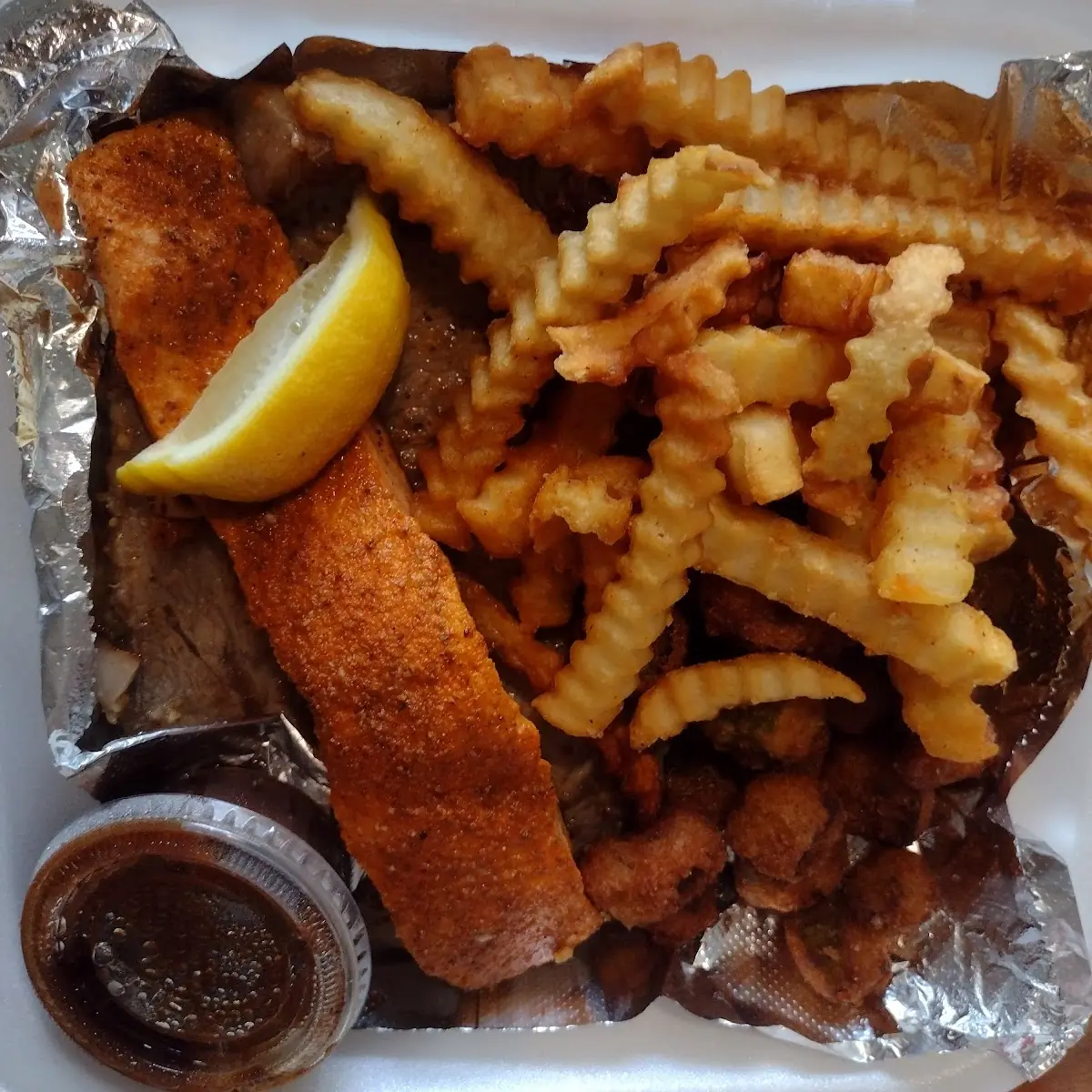 Fried Fish Plate with 2 Sides