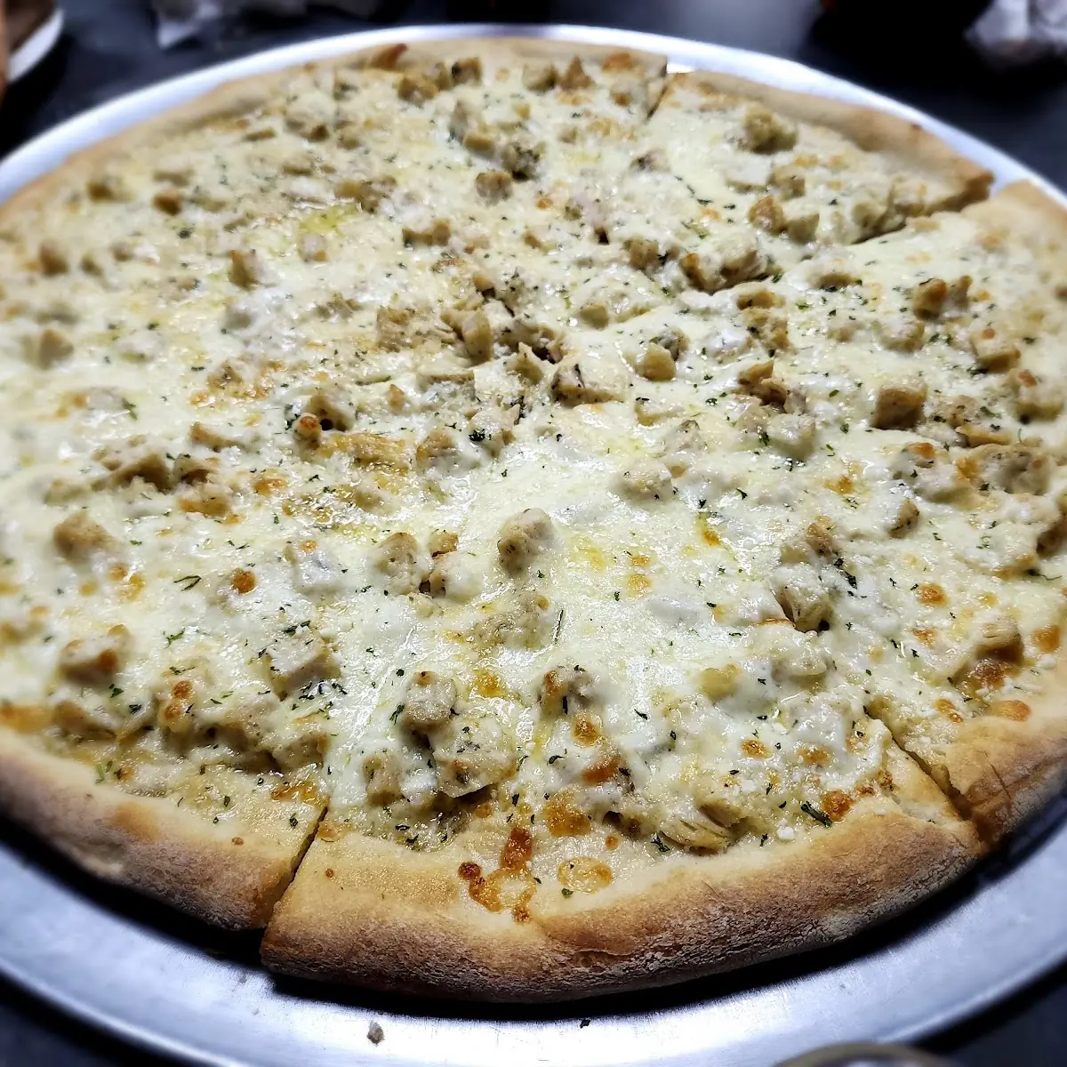 Chicken Alfredo Pizza