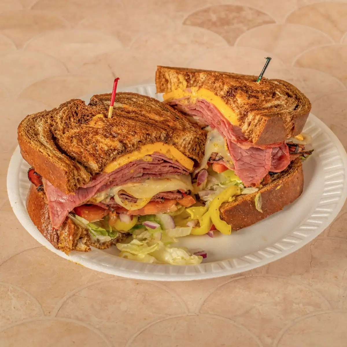 Pastrami on Rye Sandwich