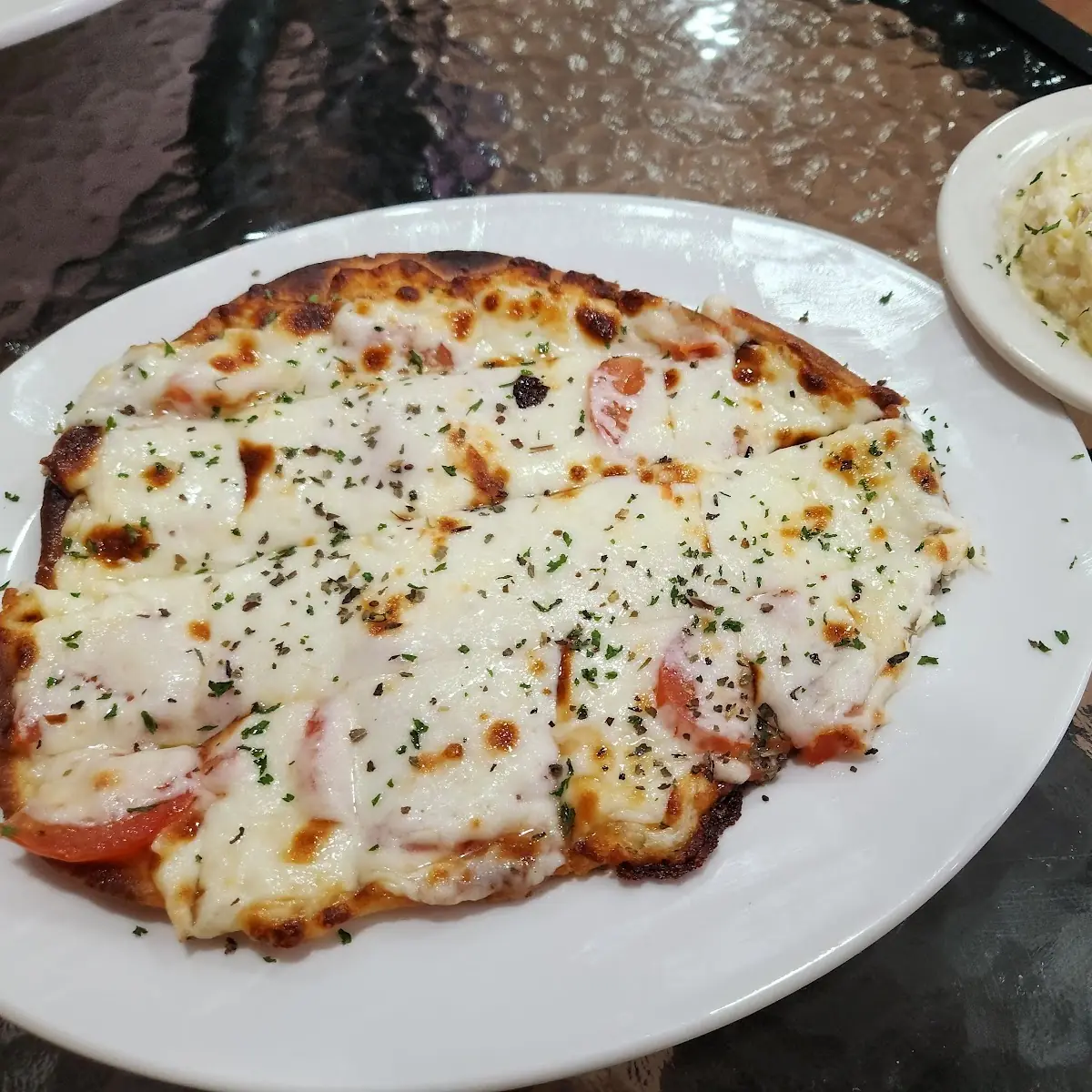 Margarita Flatbread and Potato Salad