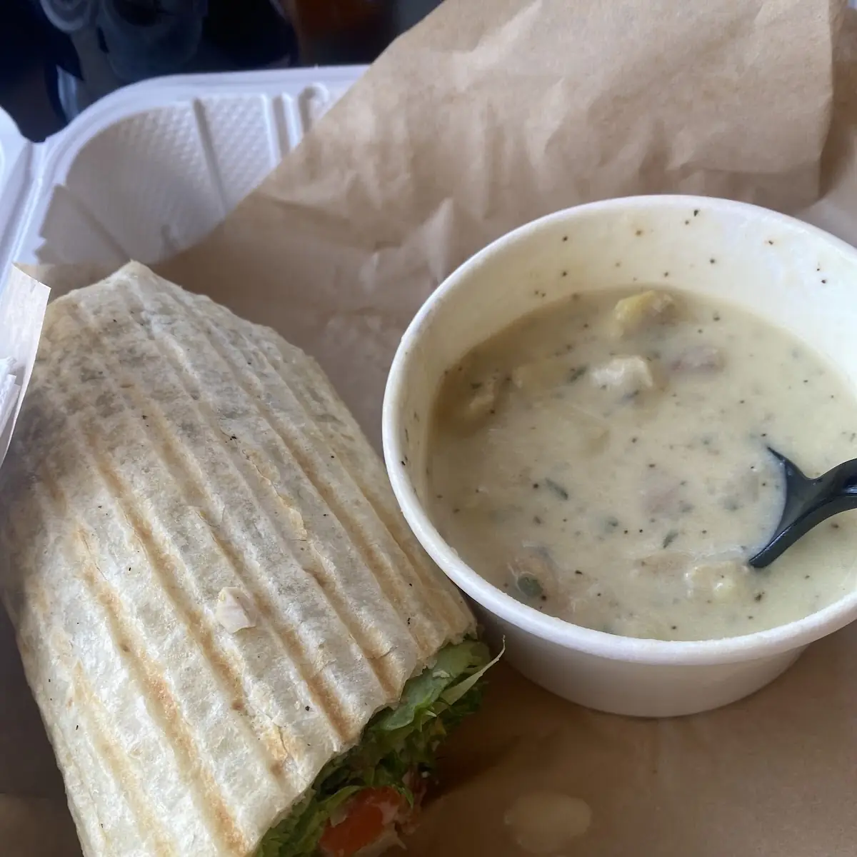 Chicken Bacon Ranch Wrap and Cordon Bleu Soup