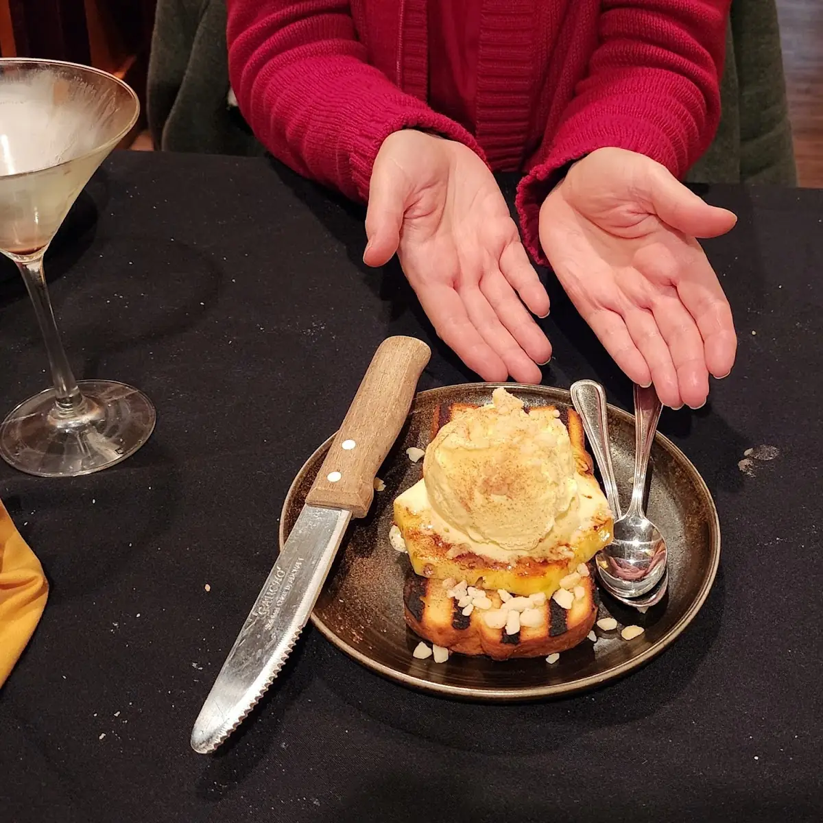 Grilled Pound Cake & Grilled Pineapple with Vanilla Ice Cream