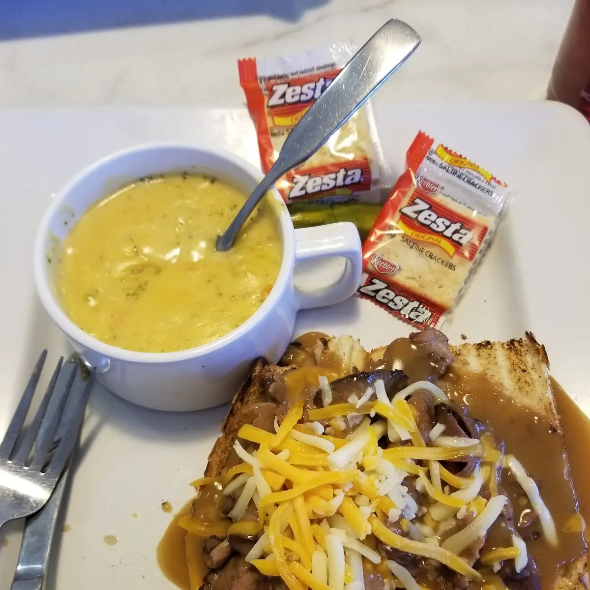 The Big Nasty with Broccoli Cheddar Soup