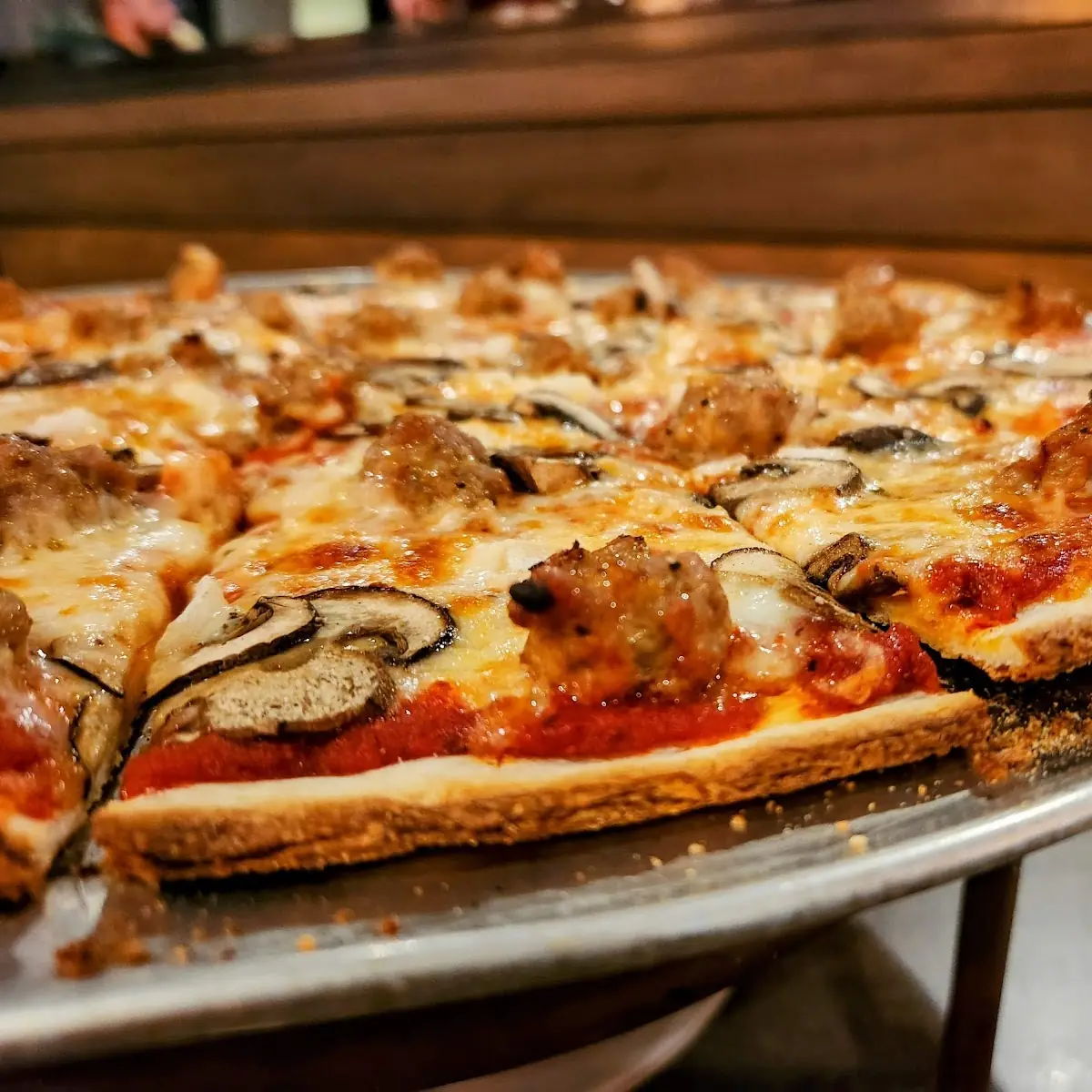 Mushroom and Sausage Pizza