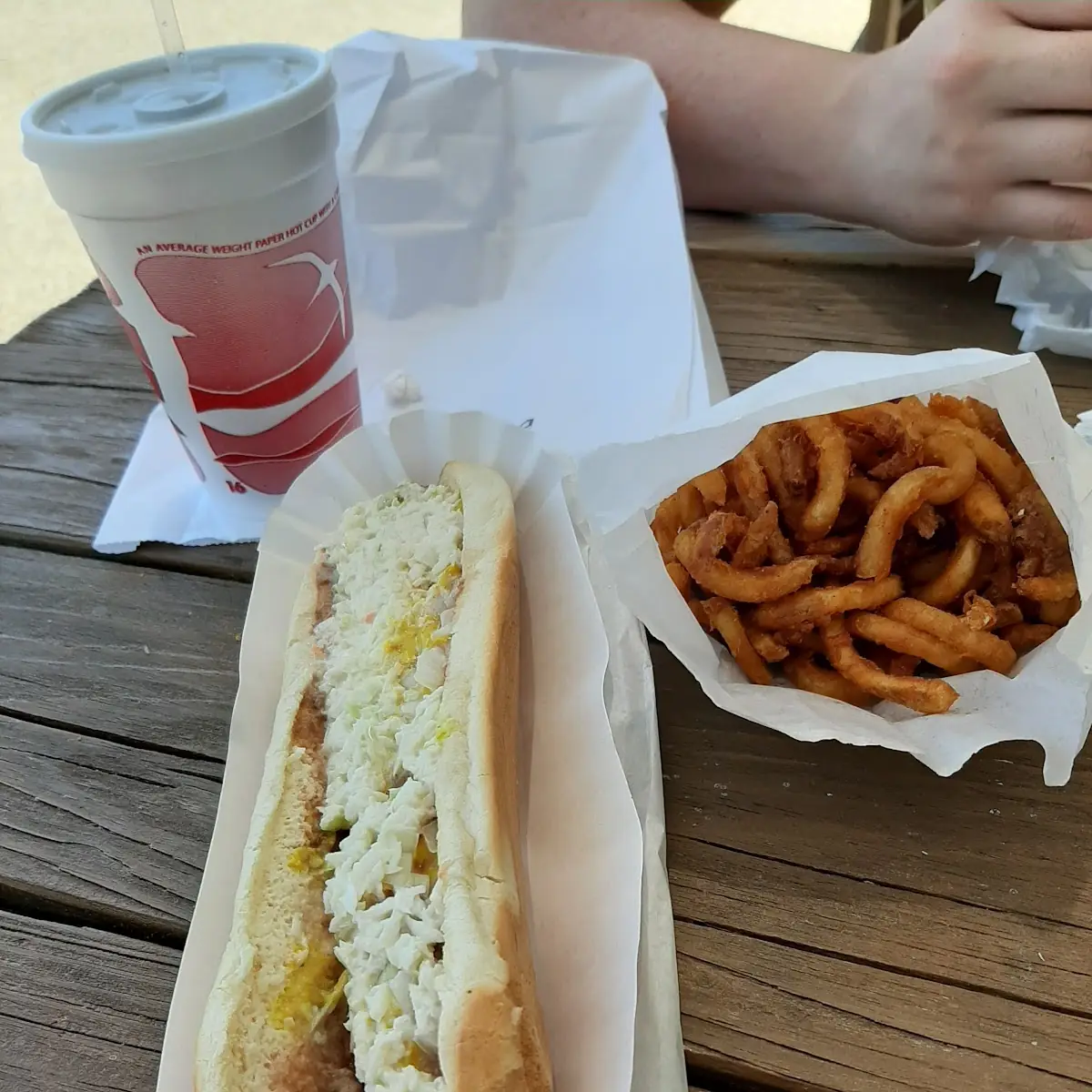 Foot Long Hot Dog with Curly Fries