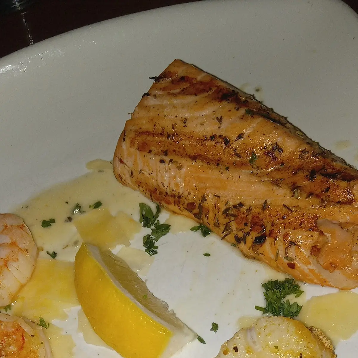 Scallops Shrimp Salmon