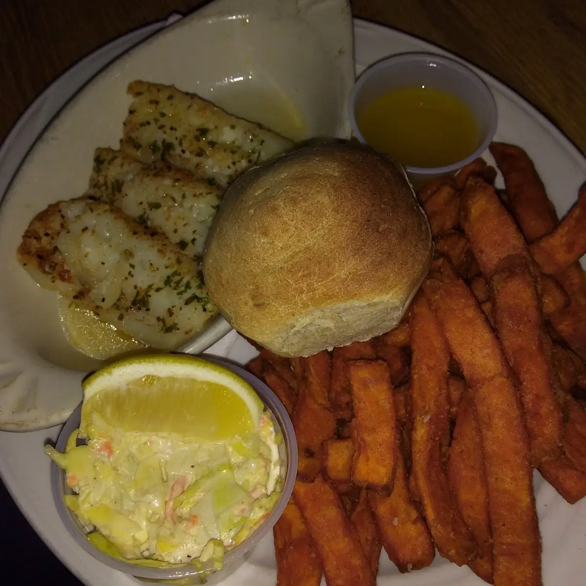 Cod with Sweet Potato Fries