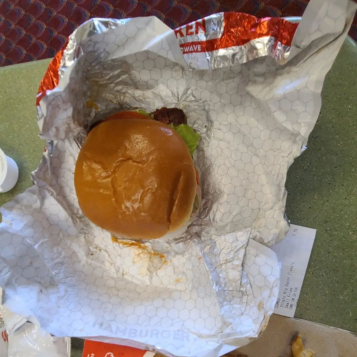 Single Big Bacon Burger