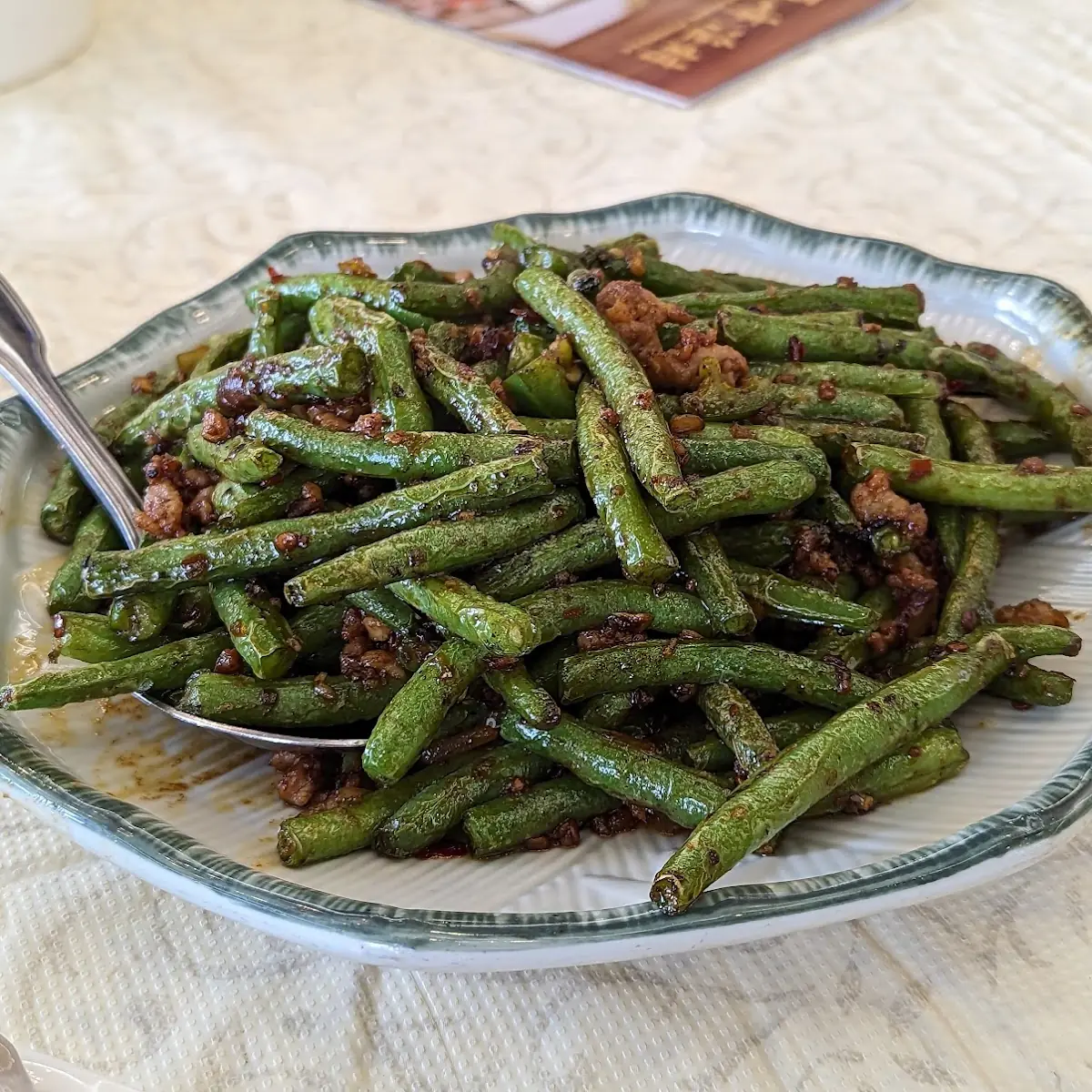 String Bean & Roast Pork w XO Sauce