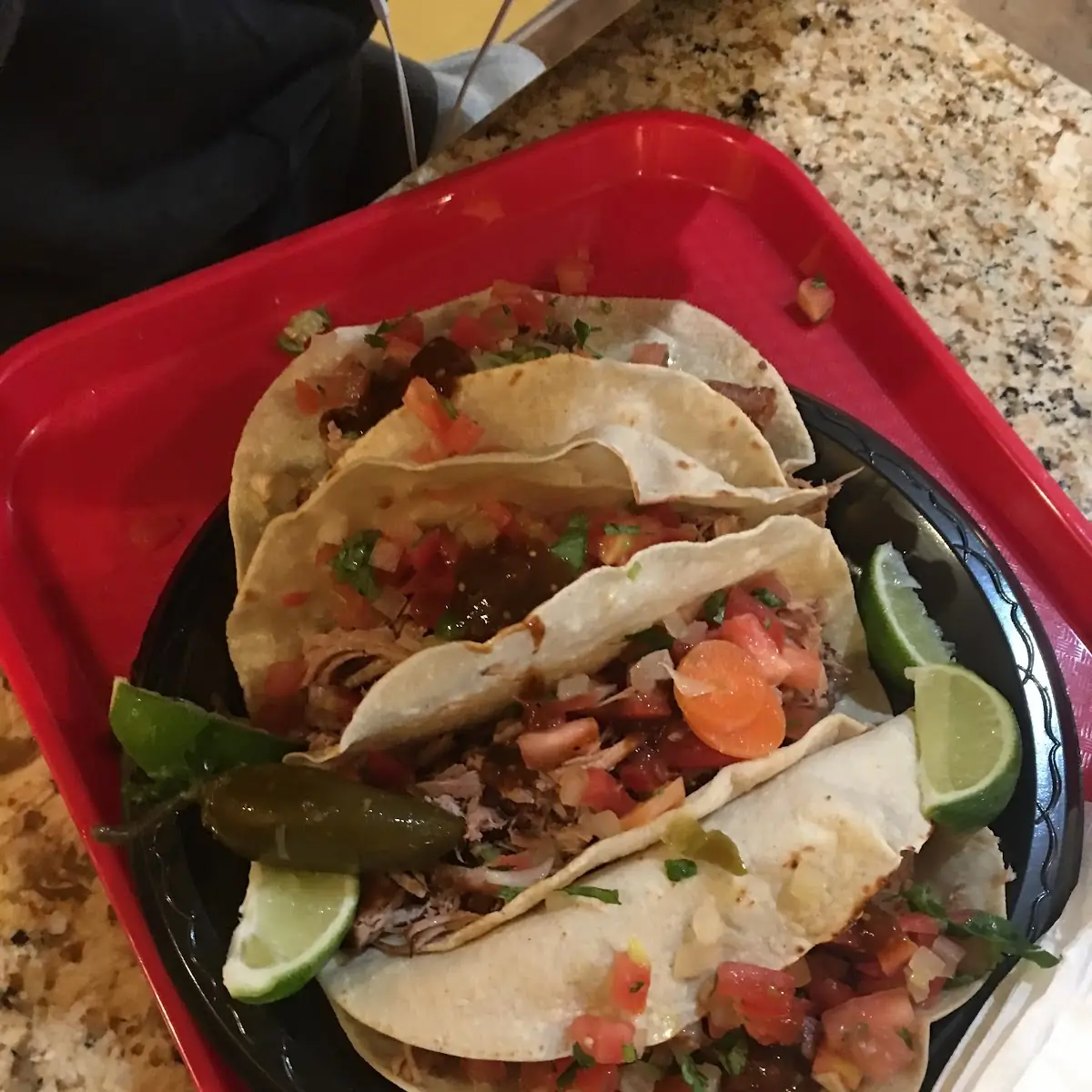 Three Pork Carnitas Tacos