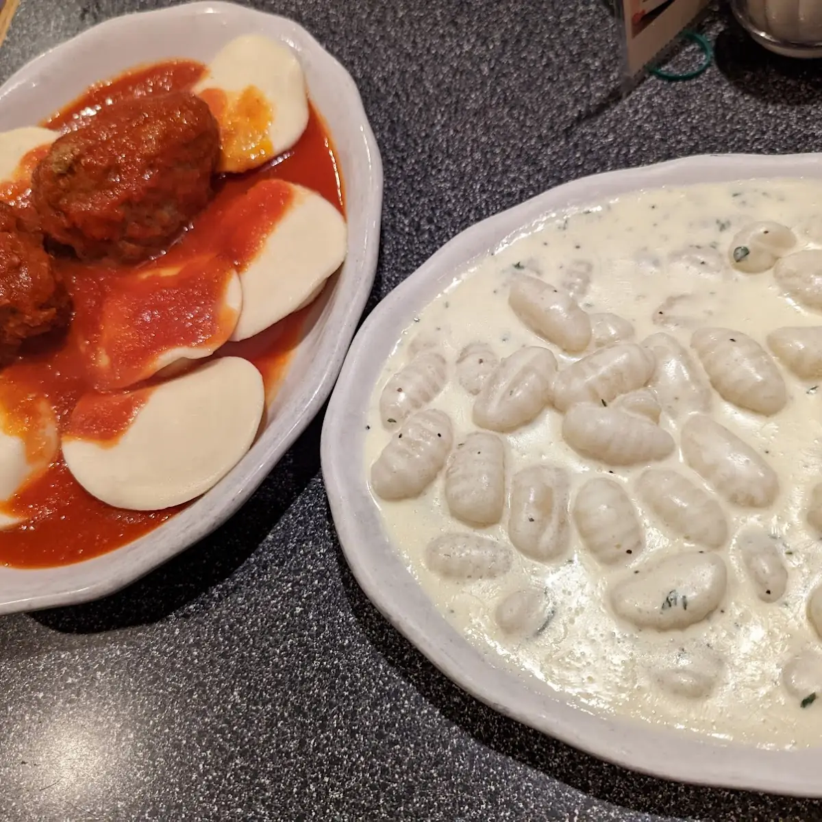Cheese Ravioli and Gnocchi Alfredo