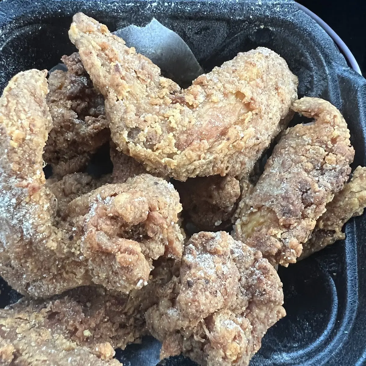 Crispy Fried Chicken Wings and Fries