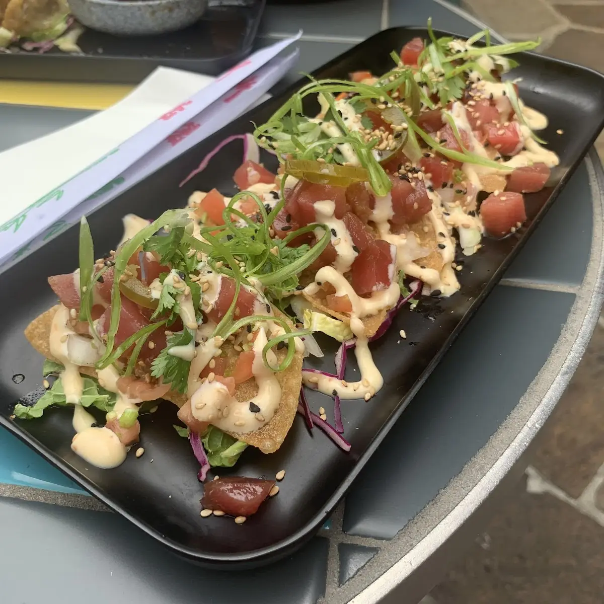 Tuna Poke Nachos