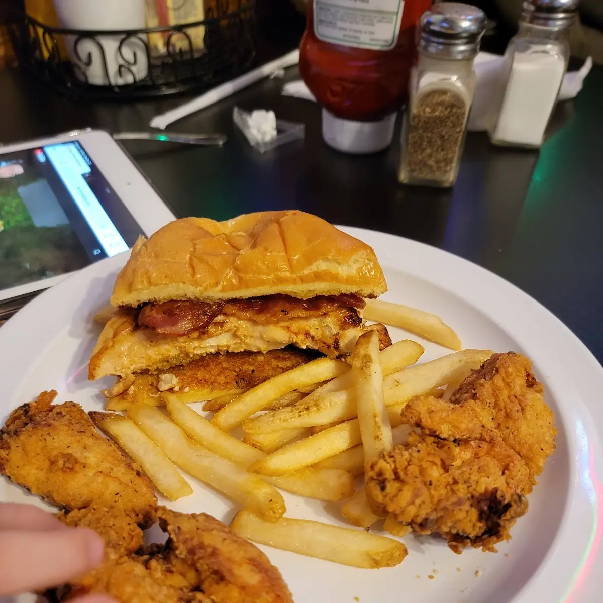Shared Grilled Chicken Sandwich and Hand Breaded Nuggets