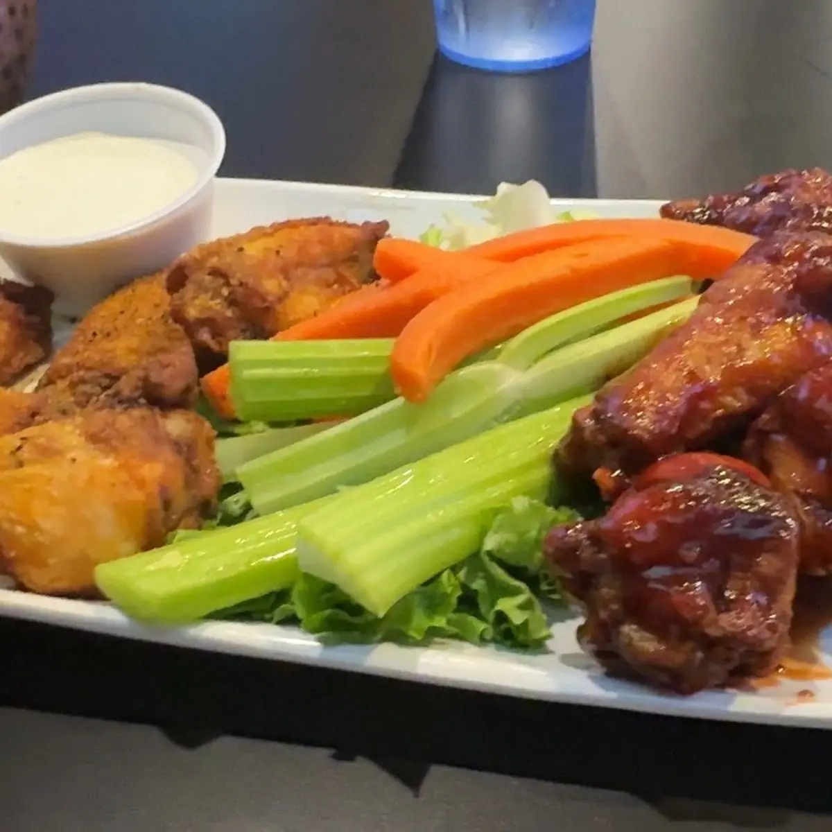 Lemon Pepper and BBQ Well Done Wings