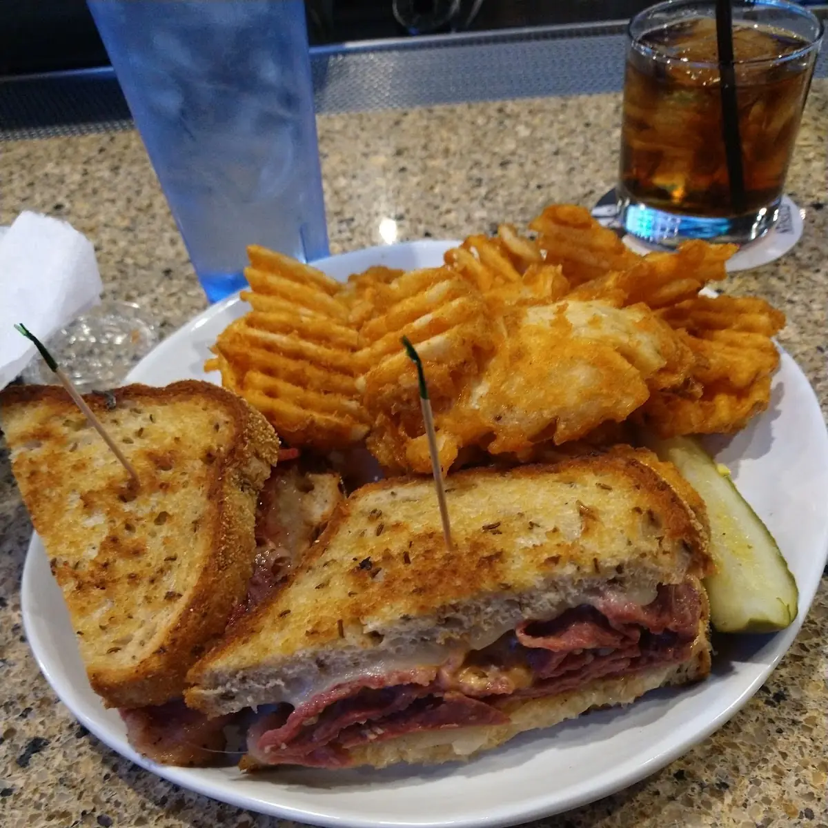Reuben with Waffle Fries