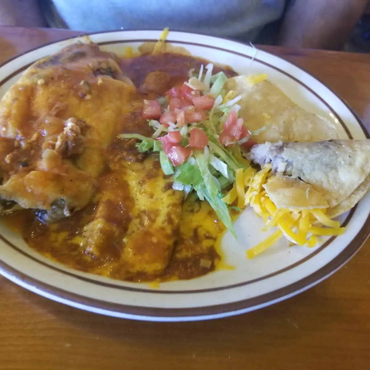 Taco Enchilada and Chile Relleno