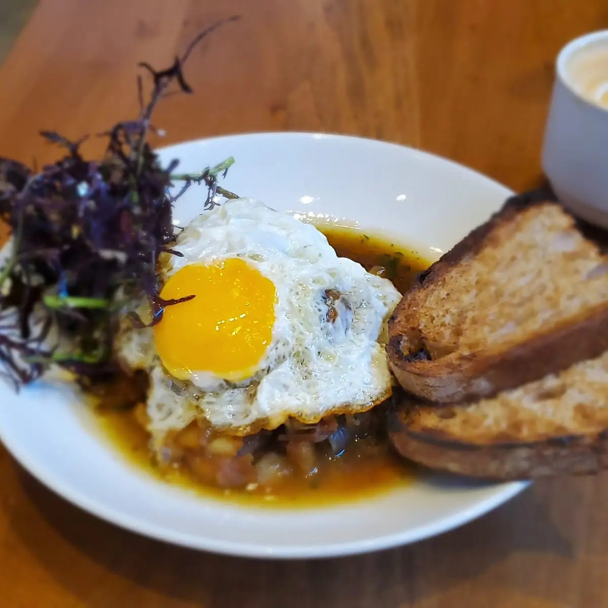 Beef Brisket Hash with a Fried Egg